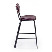 Vintage Barhocker in Simipelle Bordeaux Debbie 44x51x H100 cm