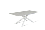 Extendable Table White-White-Zement 90 cm x 140- 190 cm H. 76 cm
