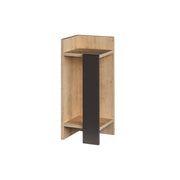 Designtisch Eos Rovere Oak Anthracit Panel 25x25x60h links
