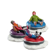 Lemax Tubing Family Set von 3 - Set von 3 Röhren für die Familie für das Weihnachtsdorf