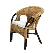 Lucrezia Garden Sessel 60 x 60 x H 82-47 Walnuss mit Kissen