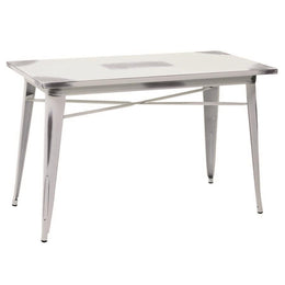 Bristol Table Industrial Style mit antiker weißem Plan H76 cm