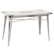 Bristol Table Industrial Style mit antiker weißem Plan H76 cm