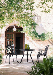 Outdoor -Tisch in Aluminium -Anthrazit -Victoria -Durchmesser 80 x H67 cm