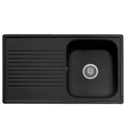 Samet Sink 86x50 Granitovero861Vnep reversible 1 Wanne schwarze Tropfen effez