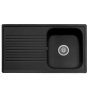 Samet Sink 86x50 Granitovero861Vnep reversible 1 Wanne schwarze Tropfen effez