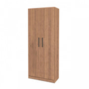 Mehrzweck -Walnuss -Kleiderschrank Walnussland zwei Türen 6 Regale H.182x71x38 cm