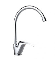 Eva Series Sink Mixer mit hohem Mund und Chrom -Finish.
