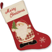 Befana Socke mit Santa Claus Red White Farbe