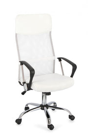 Dakar White Eco -Leder -Büro Sessel