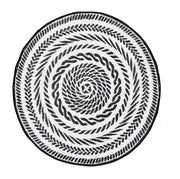 Weißschwarzer Kashan Teppich D150