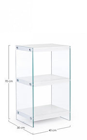 3p Line Wood White Library