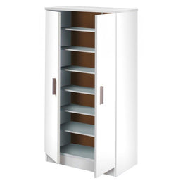 Mobiler Schuh, der sechs weiße Regale spart