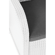 Keter -Set 2 Sessel + Sofa + Rosalie Lounge Weißer Behältertisch