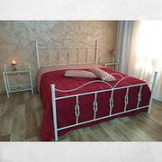 Doppelbett bor schmelzte goldene Schmiedeeisen