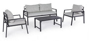 Anthracite Garden Lounge mit abnehmbaren Kissen