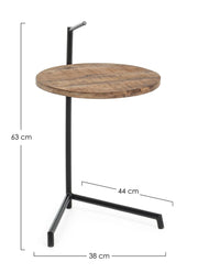 Holz und Stahltisch Walton 38 x 44x 63 h cm