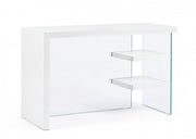 Schreibtisch 2m Linie Holz weiß 120x50