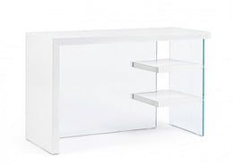 Schreibtisch 2m Linie Holz weiß 120x50