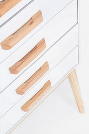 Weiße gewöhnliche Schublade 5 Schubladen 88H cm