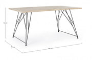 Industrial Design Table Holzbezirk 160x90x H76 cm