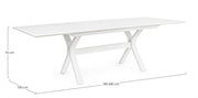 Erweiterbare Tabelle Giardino Kenyon White CM 180-240 x 100