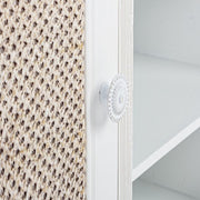 Credenka mit Tür und drei weißen Regalen Montiel 66x30x H64,5 cm