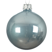 Ø6cm glänzender blauer Weihnachtsball