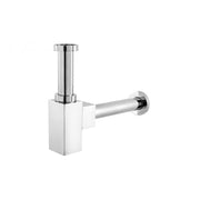 Quadratische Siphon in verchromtem Stahl mit 1 bis 4-Zoll-Auspuff.