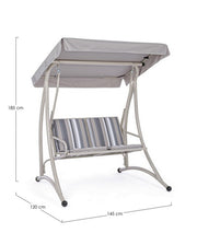 Grely Grely 145x120x H185 cm Zwei -Seerer -Stahl rockt