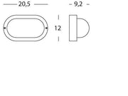 Harz Deckenlampe echo ovale weiße Linie