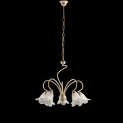Fünf -licht Gold Elfenbein Eisenleuchter 57x H46 cm