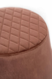 Pouf Velvet Metall Antique Pink 46,5 x 46,5 x H 33 cm