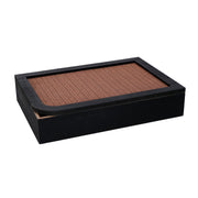 Rechteckige schwarze Holzbox CM20X6X29