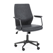 Ecopelle Büro Sessel Schwarz Jamie 67 x 58 x 93 cm