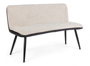 2 -seerer Sofa Beige im Designstil Stoff