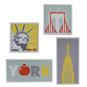 New Yorker Druckmalerei 4 -Stück Set CM30x60x2.5 + CM30x30x2.5