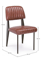 Vintage Dark Orange Stuhl 60x59x84-44h