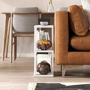 Lakena White Wohnzimmer Tabelle 3 Regale, 57x60x22 cm