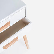 Weiße gewöhnliche Truhe der Schubladen 3 Schubladen 68H cm