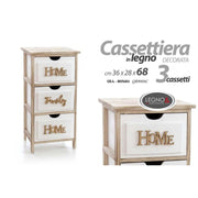Home Familie White Family Wood 36 x 28 x 68 h cm