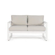 Zwei -Seerer -Außensofa weißer Merrigan 134x78x H84 cm