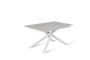 Extendable Table White-White-Zement 90 cm x 140- 190 cm H. 76 cm