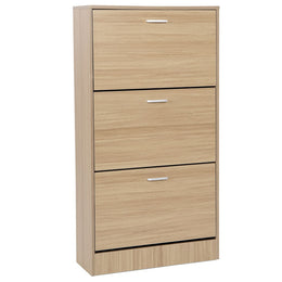 3 -Door -Schuhregale in brauner Farbe