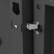 Hohe Plastikgarderobe 4 Verstärkte Regale 88x45x181h cm. Schwarze Garage XL