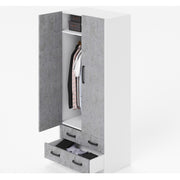 2 -Door -Garderobe mit Schubladen H.210