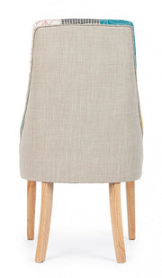 2x Fusionstil gepolsterter Holzstuhl