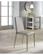 4x erleuchtetes graues Metall Cleo Sts Stuhl und Metall