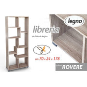 Design Bücherregalzimmer Rovere 70 x 24 x 178 H cm cm