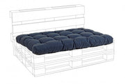 Blue Poly Denim PO -SED -Stoffkissen